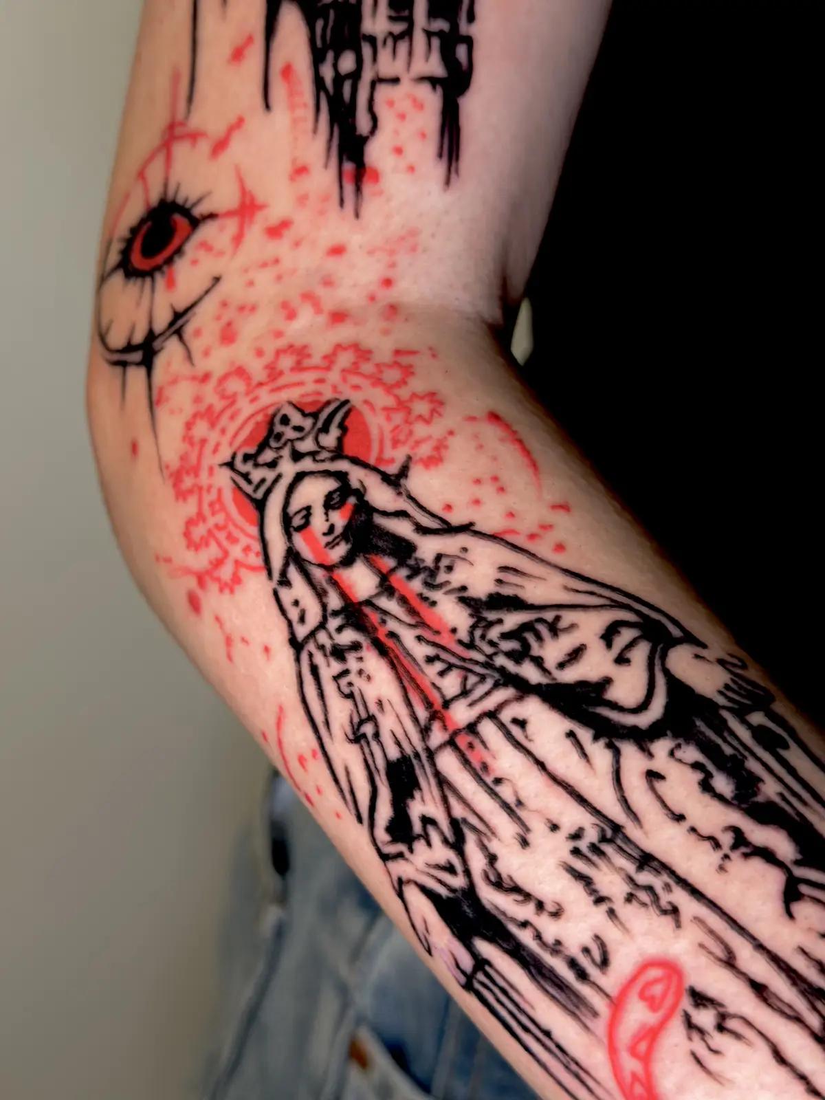 Blackwork tattoo work